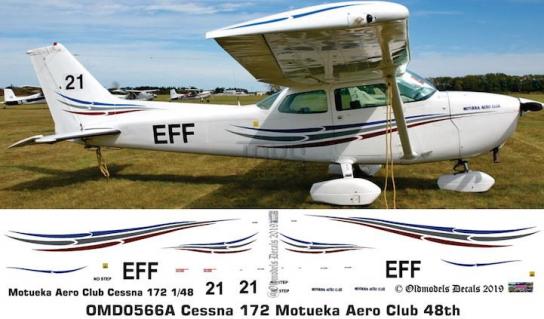 OMD 1/48 Cessna 172 Motueka Aero Club, NZ Decal Set image