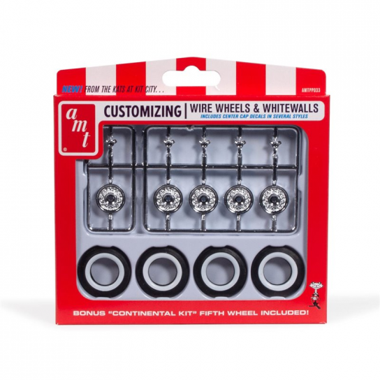 AMT 1/25 Wire Wheels & Whitewalls Tires image