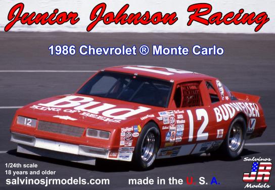 Salvinos Jr 1/25 Junior Johnson Racing 1986 Chevy Monte Carlo Neil Bonnett #12 image
