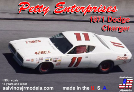 Salvinos Jr 1/24 Petty Enterprises 1971 Dodge Charger #11 image