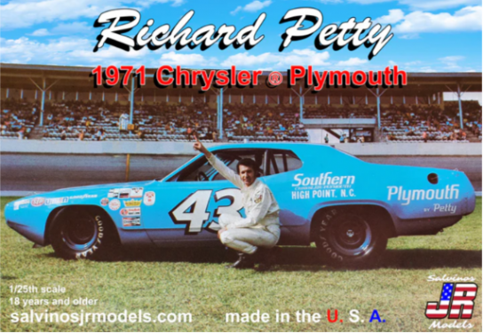 Salvinos Jr 1/25 Richard Petty 1971 Plymouth Chrysler Daytona 500 Winner image