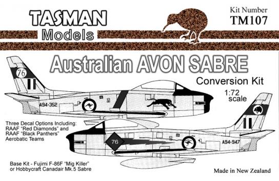 Tasman Models 1/72 Australian Avon Sabre RAAF Aerobatic Team image