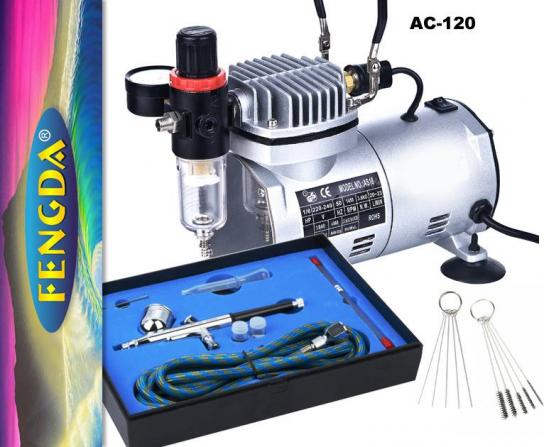 Fengda Standard Mini Compressor with Gun, Kit & Tools image