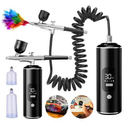 P-Model Mini Airbrush Dual Action with USB Compressor 20-30psi image