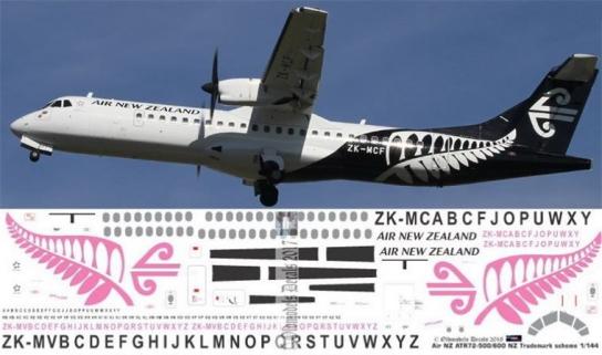 F-RSIN Plastics 1/144 ATR72-200/500/600 with Air NZ White Trademark Decals image