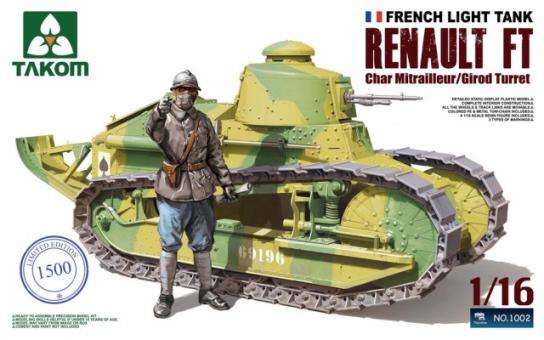 Takom 1/16 Renault FT Char Mitrailleur/Girod Turret French Light Tank image