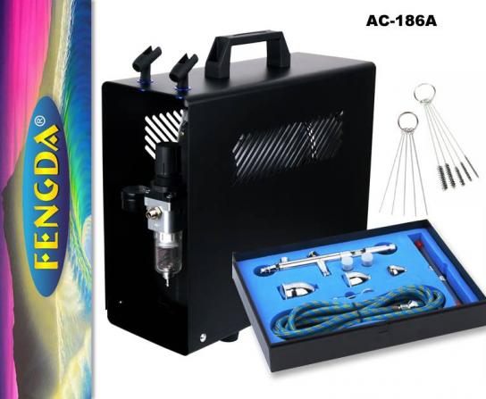 Fengda Compressor w/Pro Gravity Airbrush + Spare NZL & NDL image