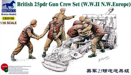 Bronco Models 1/35 British 25pdr Gun Crew Set (WWII N.W Europe) image