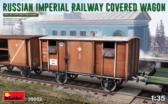 Miniart 1/35 Russian Imperial Rail Covered Wagon image