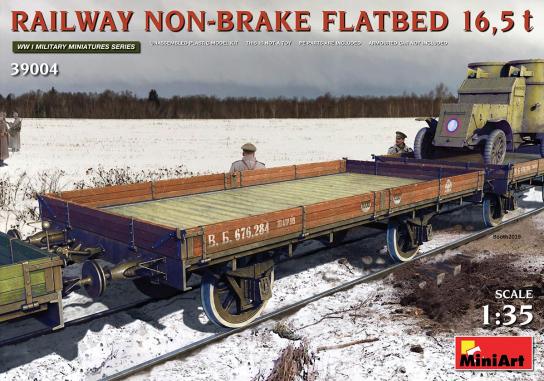 Miniart 1/35 Railway Non-Brake Flatbed image